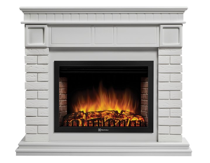 Портал Firelight Bricks 30 камень белый, белая эмаль